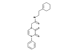 N-(2-cyclohexen-1-ylethyl)-2-(2,3-diketo-4-phenyl-pyrazin-1-yl)acetamide