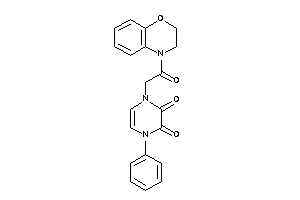 1-[2-(2,3-dihydro-1,4-benzoxazin-4-yl)-2-keto-ethyl]-4-phenyl-pyrazine-2,3-quinone