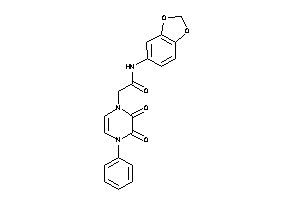 N-(1,3-benzodioxol-5-yl)-2-(2,3-diketo-4-phenyl-pyrazin-1-yl)acetamide