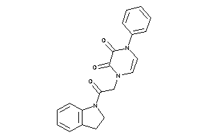 1-(2-indolin-1-yl-2-keto-ethyl)-4-phenyl-pyrazine-2,3-quinone