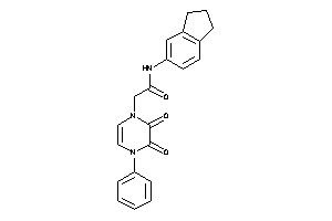 2-(2,3-diketo-4-phenyl-pyrazin-1-yl)-N-indan-5-yl-acetamide