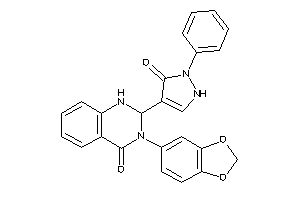 3-(1,3-benzodioxol-5-yl)-2-(5-keto-1-phenyl-3-pyrazolin-4-yl)-1,2-dihydroquinazolin-4-one