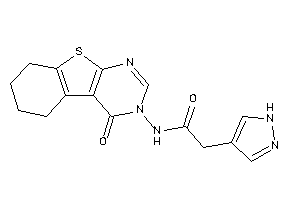 N-(4-keto-5,6,7,8-tetrahydrobenzothiopheno[2,3-d]pyrimidin-3-yl)-2-(1H-pyrazol-4-yl)acetamide