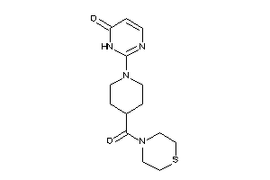 2-[4-(thiomorpholine-4-carbonyl)piperidino]-1H-pyrimidin-6-one