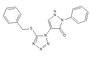 4-[5-(benzylthio)tetrazol-1-yl]-2-phenyl-3-pyrazolin-3-one