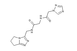 N-(6,7-dihydro-5H-pyrrolo[2,1-c][1,2,4]triazol-3-ylmethyl)-2-[[2-(1,2,4-triazol-1-yl)acetyl]amino]acetamide