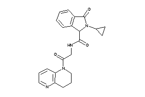 2-cyclopropyl-N-[2-(3,4-dihydro-2H-1,5-naphthyridin-1-yl)-2-keto-ethyl]-3-keto-isoindoline-1-carboxamide