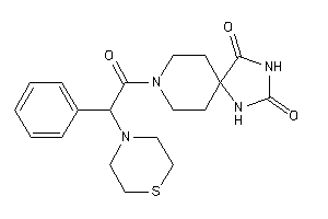 Image of 8-(2-phenyl-2-thiomorpholino-acetyl)-2,4,8-triazaspiro[4.5]decane-1,3-quinone