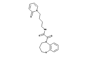 2-(3,4-dihydro-2H-1,5-benzothiazepin-5-yl)-2-keto-N-[4-(2-keto-1-pyridyl)butyl]acetamide