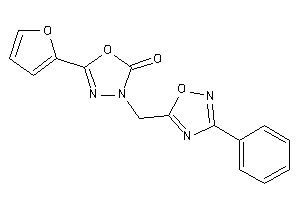 Image of 5-(2-furyl)-3-[(3-phenyl-1,2,4-oxadiazol-5-yl)methyl]-1,3,4-oxadiazol-2-one