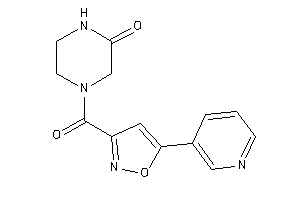 4-[5-(3-pyridyl)isoxazole-3-carbonyl]piperazin-2-one