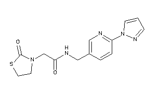 2-(2-ketothiazolidin-3-yl)-N-[(6-pyrazol-1-yl-3-pyridyl)methyl]acetamide