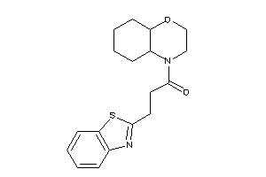 1-(2,3,4a,5,6,7,8,8a-octahydrobenzo[b][1,4]oxazin-4-yl)-3-(1,3-benzothiazol-2-yl)propan-1-one