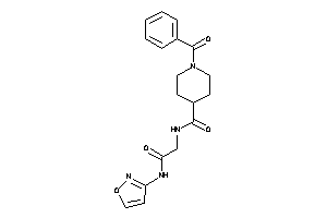 1-benzoyl-N-[2-(isoxazol-3-ylamino)-2-keto-ethyl]isonipecotamide