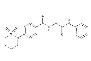 N-(2-anilino-2-keto-ethyl)-4-(1,1-diketothiazinan-2-yl)benzamide