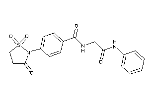 N-(2-anilino-2-keto-ethyl)-4-(1,1,3-triketo-1,2-thiazolidin-2-yl)benzamide