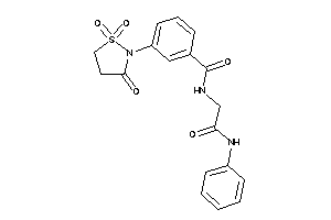 N-(2-anilino-2-keto-ethyl)-3-(1,1,3-triketo-1,2-thiazolidin-2-yl)benzamide
