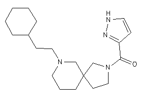 Image of [7-(2-cyclohexylethyl)-3,7-diazaspiro[4.5]decan-3-yl]-(1H-pyrazol-3-yl)methanone