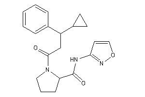 1-(3-cyclopropyl-3-phenyl-propanoyl)-N-isoxazol-3-yl-pyrrolidine-2-carboxamide