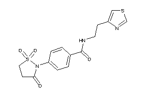 Image of N-(2-thiazol-4-ylethyl)-4-(1,1,3-triketo-1,2-thiazolidin-2-yl)benzamide