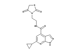 6-cyclopropyl-N-[2-(2,4-diketothiazolidin-3-yl)ethyl]-1H-pyrazolo[3,4-b]pyridine-4-carboxamide