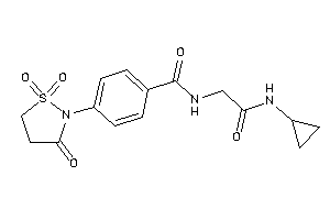 Image of N-[2-(cyclopropylamino)-2-keto-ethyl]-4-(1,1,3-triketo-1,2-thiazolidin-2-yl)benzamide