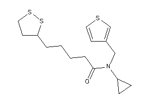 N-cyclopropyl-5-(dithiolan-3-yl)-N-(3-thenyl)valeramide