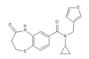 N-cyclopropyl-4-keto-N-(3-thenyl)-3,5-dihydro-2H-1,5-benzothiazepine-7-carboxamide