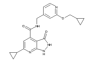 Image of 6-cyclopropyl-N-[[2-(cyclopropylmethoxy)-4-pyridyl]methyl]-3-keto-1,2-dihydropyrazolo[3,4-b]pyridine-4-carboxamide