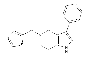 Image of 5-[(3-phenyl-1,4,6,7-tetrahydropyrazolo[4,3-c]pyridin-5-yl)methyl]thiazole