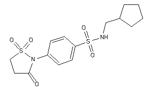 N-(cyclopentylmethyl)-4-(1,1,3-triketo-1,2-thiazolidin-2-yl)benzenesulfonamide