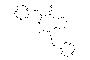 1,4-dibenzyl-3,4,7,8,9,9a-hexahydropyrrolo[1,2-a][1,3,5]triazepine-2,5-quinone