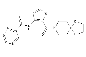 N-[2-(1,4-dioxa-8-azaspiro[4.5]decane-8-carbonyl)-3-thienyl]pyrazinamide