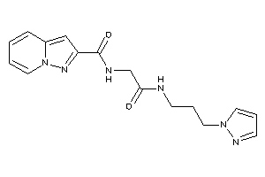 Image of N-[2-keto-2-(3-pyrazol-1-ylpropylamino)ethyl]pyrazolo[1,5-a]pyridine-2-carboxamide