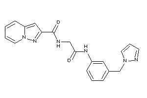 N-[2-keto-2-[3-(pyrazol-1-ylmethyl)anilino]ethyl]pyrazolo[1,5-a]pyridine-2-carboxamide