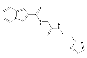 Image of N-[2-keto-2-(2-pyrazol-1-ylethylamino)ethyl]pyrazolo[1,5-a]pyridine-2-carboxamide