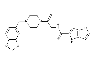 Image of N-[2-keto-2-(4-piperonylpiperazino)ethyl]-4H-furo[3,2-b]pyrrole-5-carboxamide