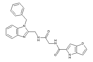 Image of N-[2-[(1-benzylbenzimidazol-2-yl)methylamino]-2-keto-ethyl]-4H-furo[3,2-b]pyrrole-5-carboxamide
