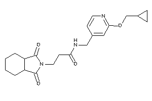 N-[[2-(cyclopropylmethoxy)-4-pyridyl]methyl]-3-(1,3-diketo-3a,4,5,6,7,7a-hexahydroisoindol-2-yl)propionamide