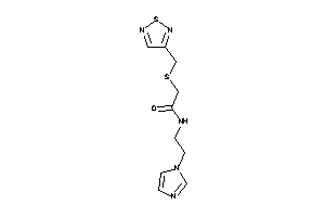 Image of N-(2-imidazol-1-ylethyl)-2-(1,2,5-thiadiazol-3-ylmethylthio)acetamide
