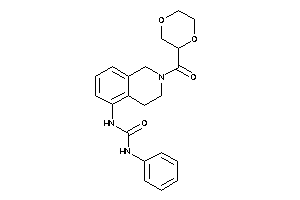 1-[2-(1,4-dioxane-2-carbonyl)-3,4-dihydro-1H-isoquinolin-5-yl]-3-phenyl-urea