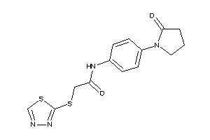 N-[4-(2-ketopyrrolidino)phenyl]-2-(1,3,4-thiadiazol-2-ylthio)acetamide