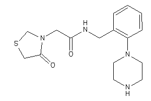 2-(4-ketothiazolidin-3-yl)-N-(2-piperazinobenzyl)acetamide