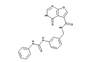 4-keto-N-[3-(phenylcarbamoylamino)benzyl]-3H-furo[2,3-d]pyrimidine-5-carboxamide