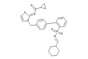 N-[3-[4-[2-(cyclohexylmethyleneamino)sulfonylphenyl]benzyl]-4-thiazolin-2-ylidene]cyclopropanecarboxamide