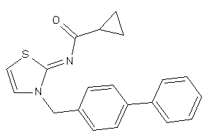 N-[3-(4-phenylbenzyl)-4-thiazolin-2-ylidene]cyclopropanecarboxamide