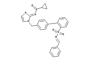 N-[3-[4-[2-(benzalamino)sulfonylphenyl]benzyl]-4-thiazolin-2-ylidene]cyclopropanecarboxamide