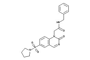 N-benzyl-2-(2-keto-6-pyrrolidinosulfonyl-quinazolin-1-yl)acetamide