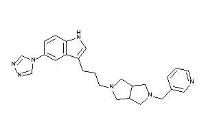 3-[3-[5-(3-pyridylmethyl)-1,3,3a,4,6,6a-hexahydropyrrolo[3,4-c]pyrrol-2-yl]propyl]-5-(1,2,4-triazol-4-yl)-1H-indole