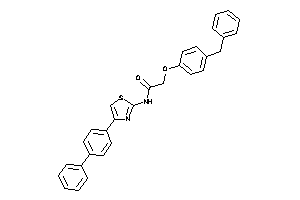 2-(4-benzylphenoxy)-N-[4-(4-phenylphenyl)thiazol-2-yl]acetamide